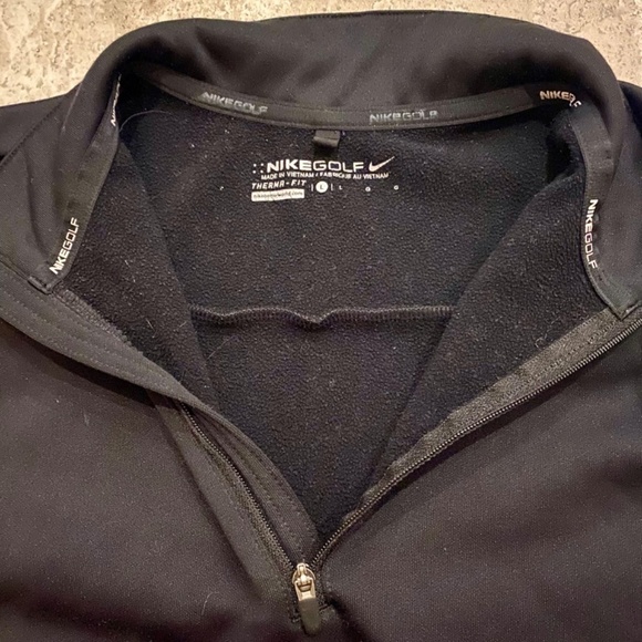 🎉Nike Golf Kids Size Large Black Quarter Zip Therma Fit Jacket - Picture 4 of 8